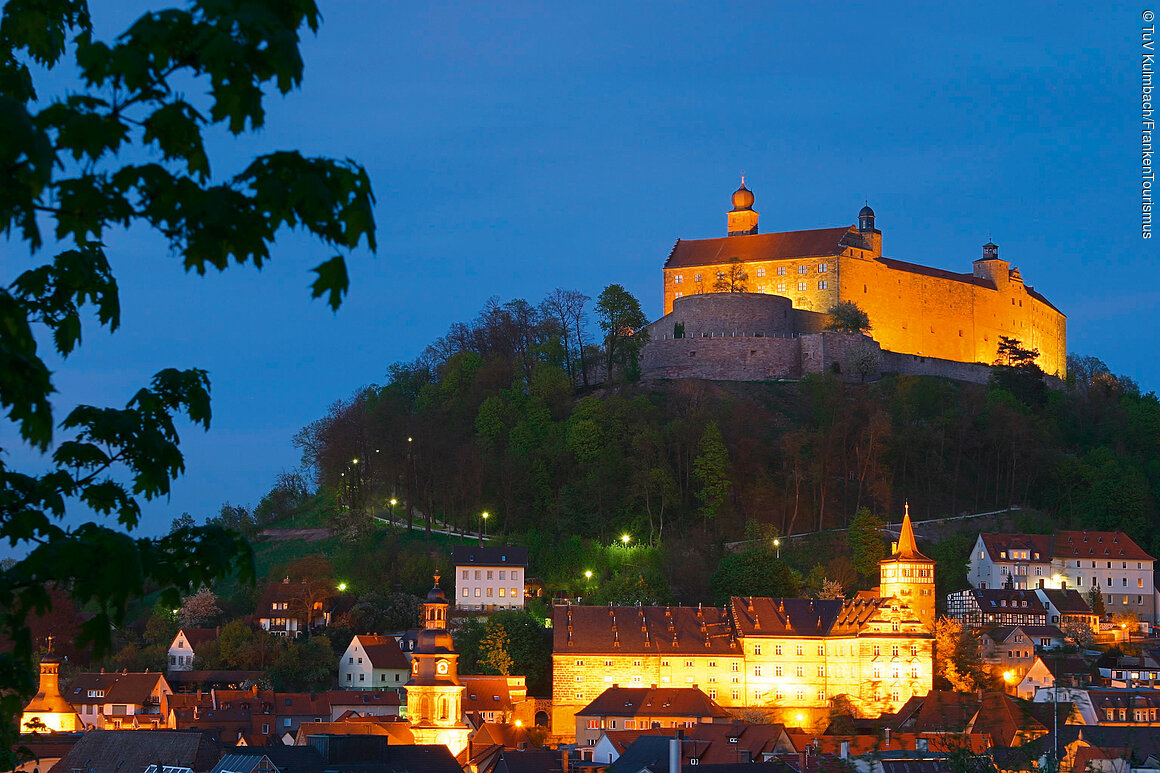Nighttime View of the Plassenburg Fortress in Kulmbach